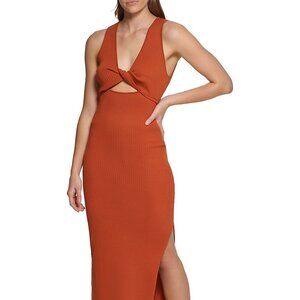 Calvin Klein Twisted-Front Maxi Dress, Size XS/S